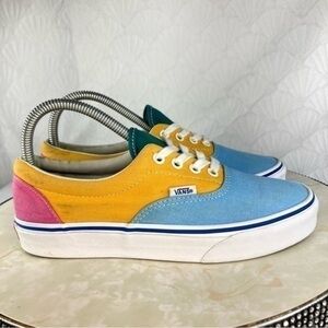 Vans Sneakers Womens Sz 7.5 Era Colorblock Multicolor Canvas Skateboarding Shoes